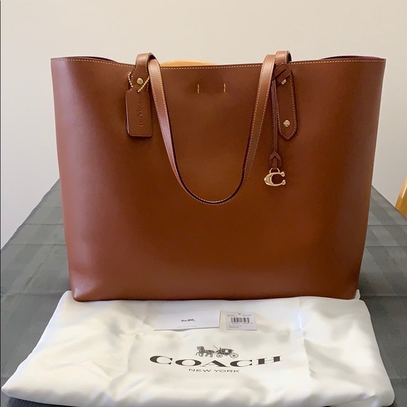 perry leather tote bag